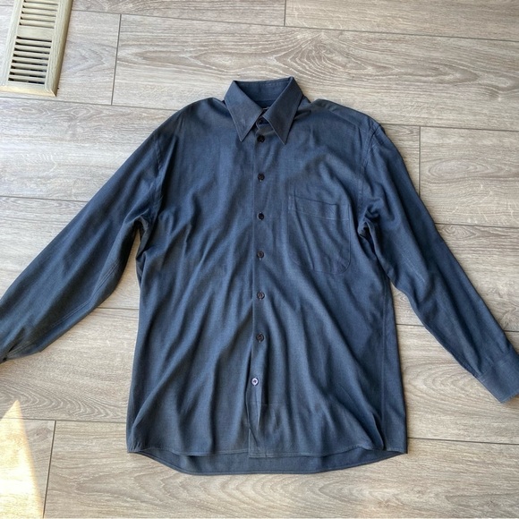 Thomas Jeffrey  Spain Made Fabric Button Down Shirt - Picture 3 of 13